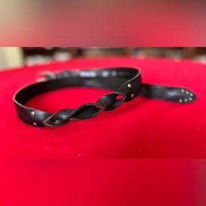 G-Star braided black leather belt. Size 90/36.